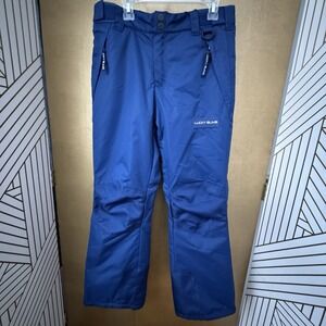 Lucky Bums Youth Medium Ski Snow Pants Reinforced Knees & Seat Blue Kids